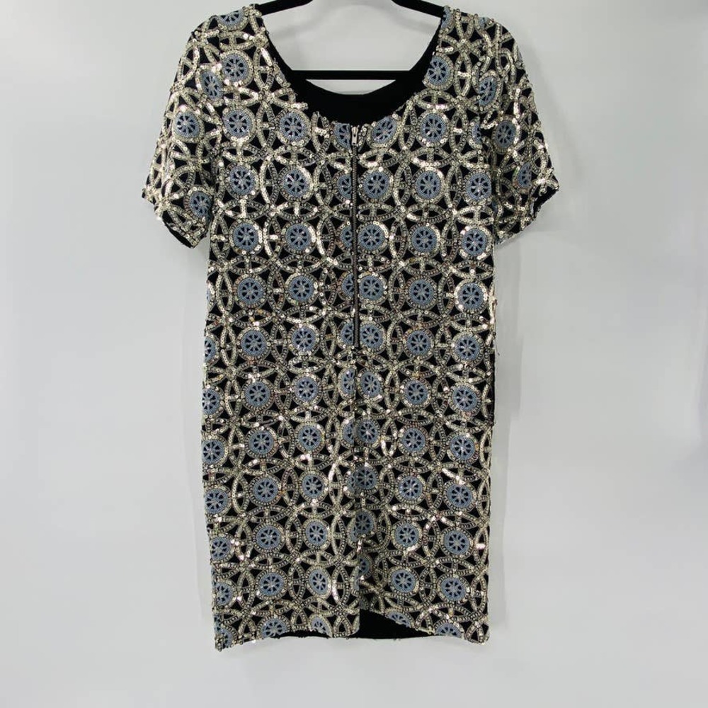 The Limited Exclusive Sequin Shift Dress Lined Black Silver Gold Size 4 Sm NWT - Picture 12 of 15